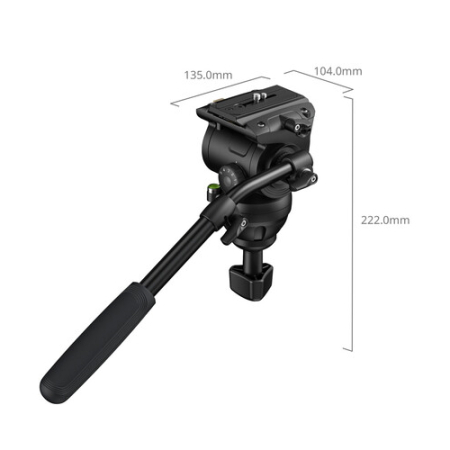 SmallRig 6552 - wytrzymała głowica video, Heavy-Duty - wymiary
